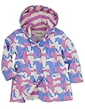 Hatley ハットレイ キッズ女の子 ガールズ・パイル(タオル地)ライニング付・レインコート、蒸れなくて春から秋までハーフコートのように使えます。ラニングホース柄 100cm、4Y(104cm) マ