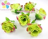 3-4センチ人工シルクフラワーヘッドdiyフラワーボール結婚式の装飾アクセサリー12ピース/ロットD027017015-Green