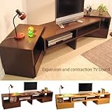 伸縮TVボード TYPE-A (テレビ台/テレビボード/TVラック/AV収納) ナチュラル