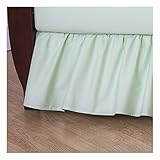 TL Care 100% Cotton Percale Crib Bed Skirt, Celery