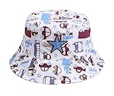(よキーよ)Yokeeyo ベビー用ハット つば広 赤ちゃん キッズ キャップ サファリハット 帽子 子供サンバイザー フィッシャーマンハットドット クルマ柄 女の子 男の子 男女児 紫外線 UVカッ