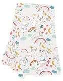 CLEMENTINE KIDS クレメンタインキッズ モスリンコットン スワドル 120x120cm 出産祝い ベビー ガーゼ おくるみ ベビーブランケット Unicorn Land ユニコーンランド
