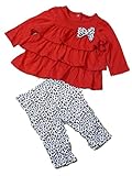 Little Wonders乳児女の子レッドブラックScotty DogシャツスカートレギンスOutfit US サイズ: 0-3 Months カラー: レッド