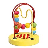 Fedput(TM) 新しいデザインの数学のおもちゃ子供キッズ幼児ベビーカラフルな木製ミニビーズワイヤー周りの迷路教育玩具のFCI＃