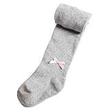 赤ちゃん 幼児かわいいちょう結びの暖かい灰色のタイツのレギンスパンティーストッキング6-12ヶ月