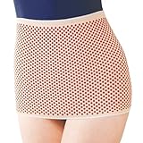 [サイプラス] 底冷え腹巻 ベージュ 360度全面遠赤ドット腹巻 ドット赤色