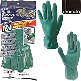 オカモト/天然ゴム手袋/巧の力 ゴム手ハイソフト（厚手） 10双 カラー：グリーン サイズ：L 品番：BP-321