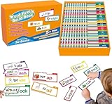 30 Read and Rhyme Flip Books, Word Families Flash Cards,Educational Reading Games,ABC Vocabulary Flash Cards