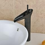 beelee bl0791hbアンティークデザインシングルハンドルウォーターフォール浴室シンク蛇口、オイルBrubbedブロンズ