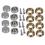 BQLZR Decorative Home Decor Wardrobes Furniture Fittings Silver Table Mirror Screw Cap Nails Adverti