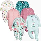 NEXT ネクスト ベビー ロンパース 足つき 恐竜 ウサギ カバーオール 3枚組 肌着 綿 60 70 80 90 (9-12か月 恐竜)