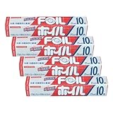 アルミホイル シルバー 幅25cm×長さ10m 分別不要の紙刃 日本製 ×4本