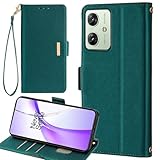 MOTOROLA用 Moto G64 5G ケース G64Y 5G ケース 手帳型 通用 MotoG64 5G SIMフリー ストラップケース 手帳ケース MotoG64Y 5G XT2431-2 ワイモバイル カバー モトローラ G64 G64Y 携帯ケース 手帳型ケース 適用 Cobeimisr case マグネット ストラップ ストラップ付きケース スマホケース ダーク グリーン