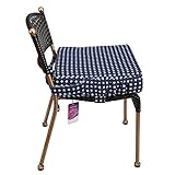 Lalawow お食事クッション ベビー用チェアクッション こどもクッション 椅子クッション 星柄 ポケット付き (ブルー)