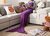 Mermaker ?High Quality Knitting Mermaid Blanket ,All Seasons Sleeping Bag for Adult and Kids 51"x24"
