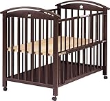 サワベビー K型ローワン ダークブラウン No.7 ベビーベッド  0歳 床板に国産ひのきを使用 日本製