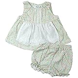 《H29年春物》(日本製) Pample Mousse(パンプルムース) ドビー天竺プロバンス風PTエプロン付きミルキースーツ 70cm /PK NO.DP-71408