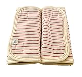 【日本製】よだれカバー2枚組 天竺ボーダー かわいい赤ちゃんも喜ぶ(レッド)