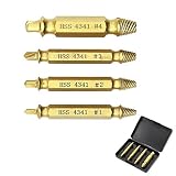 Maxun なめたネジはずしビットセット 折れたボルト抜き 潰れたネジ取り ネジ抜き用工具 修理用ツール (4本)