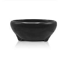 侘助　丸　浅め　盆栽鉢 Amazon.co.jp: うめきち盆栽用品店 盆栽鉢 3号 鉄鉢 黒色 黒