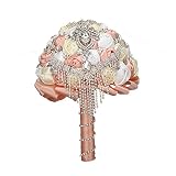 Linyuan 安定した品質 Gorgeous Artificial 結婚式 Wedding Rhinestone Bouquet for 花嫁持株花 Bride Holding Flower XT-