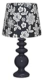 Porcelain Lamp with Floral Lamp Shade, Navy [並行輸入品]