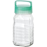 アデリア(ADERIA) CCコンテナー 1.2L グリーン 小箱入 日本製 保存容器 梅酒瓶 ガラス 梅瓶 米びつ キャニスター 密閉容器 調味料入 瓶 密閉 コーヒー豆 果実酒瓶 809