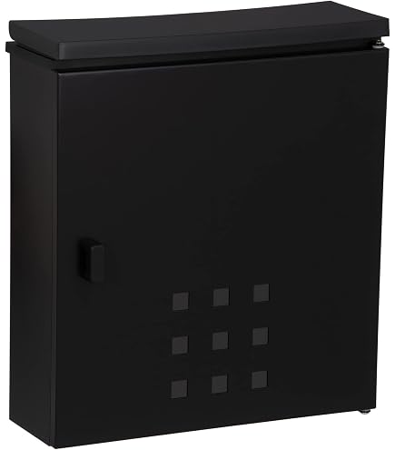 Amazon.co.jp: 郵便ポスト ヴィコWH マットブラック ダイヤル錠 右開き