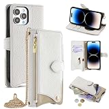 ZAZ for OPPO Reno7A/Reno9Aケース oppoReno7A oppoReno9A オッポリノ7Aリノ9A 手帳型 手帳タイプ カバー PUレザー ケース カード収納 カードポケット スタンド機能 チェーンストラップ付 かわいい ホワイト or-PYW-WH-A414