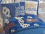 Disney Frozen Olaf "I Love Warm Hugs" 3 pc. Sheet Set, Twin Size [並行輸入品]