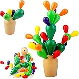 PETMALL 28pc /ロット木製Cactusブロック幼児おもちゃWooden Blocksおもちゃfor子供モンテッソーリ教育e089
