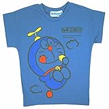 ドラえもん ベビー＆キッズ 半袖Ｔシャツ 綿100％の天竺素材 fo-ht06 (90cm, タケコプター/青)59y007