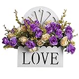 ホームデコレーション人工偽の結婚式のシルクの花ブッシュバスケット、F