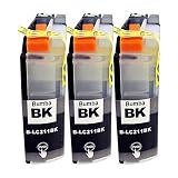 Bumba(ブンバ)のインク ブラザー対応 インクカートリッジ LC211-BK(BK/ブラック)-3本セット Bumba製互換インクカートリッジ ICチップ付き 残量表示機能付き 【１年商品保証】LC211BK3