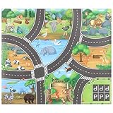 Percy’s Caravan 道路 交通 車 マップ リビングマット 道路柄 フロアマット (動物園)