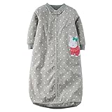 カーターズ Carter's ロンパース マイクロフリース カバーオール 足つき 長袖 女の子 ポリエステル100% 秋冬 Appliqu? Fleece Sleepsuit 0-9M (55-72c