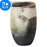 5個セット 花瓶 古陶刷毛目花入（信楽焼） [ 18.5 x 15.5 x 31cm ] 料亭 旅館 和食器 飲食店 業務用
