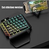 【令和最新版】 片手キーボードバックライト用39キーフルキーUSBインタフェースのサポート チキンキーハットバージョンを食べる