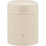 ZOJIRUSHI 象印マホービン ステンレス保温スープジャー ランチジャー シームレスせん 400ml ベージュ ふたとパッキンが一体化 お手入れ簡単 洗う点数3点のみ SW-KA40-CM