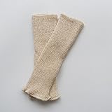 オーガニックコットン 日本製 ベビー用 やわらか 無撚糸 レッグウォーマー ブラウン