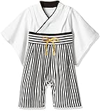 (ポッケポッシュ)Pokke Poche 当店オリジナル はかま風ベビー用ロンパース【248503】 90cm ホワイト