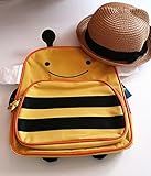 grepo 熱射病予防に耳つき麦わら帽子+スキップホップ風、動物リュックサック2点セット！！入園準備や通園用にも最適です。(はち)