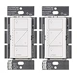 Lutron pd-6wcl-wh Casetaワイヤレススマート照明ディマースイッチ、ホワイト2パック