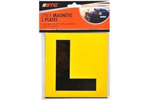 BTC QLD-VIC-WA-SA Magnetic L-Plates 2-Pieces, Black