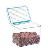 InterDesign 食品 収納 蓋つき 容器 気密シール パントリー キャビネット Kitchen Binz 67220EJ