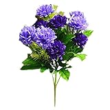 人工花 ホーム装飾 ファッション 美しい 5枝 10個花頭 カーネーション シルク