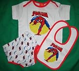 スパイダーマン　ベビーちゃん3点セット　６ヶ月から12ヶ月 (赤系)