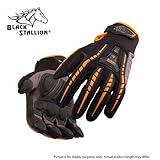 BLACK STALLION ToolHandz Anti-Vibration Leather Mechanic's Gloves GX100 - LARGE by Revco