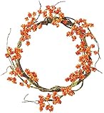 asca 造花 ベリーリース オレンジ A-47644-030