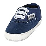Lovoski 幼児用　キャンバス　シューズ　ベビー　ソフトボトム　ウォーキングシューズ　アンチスリップ　出産お祝い　全3サイズ2色 - 青, S